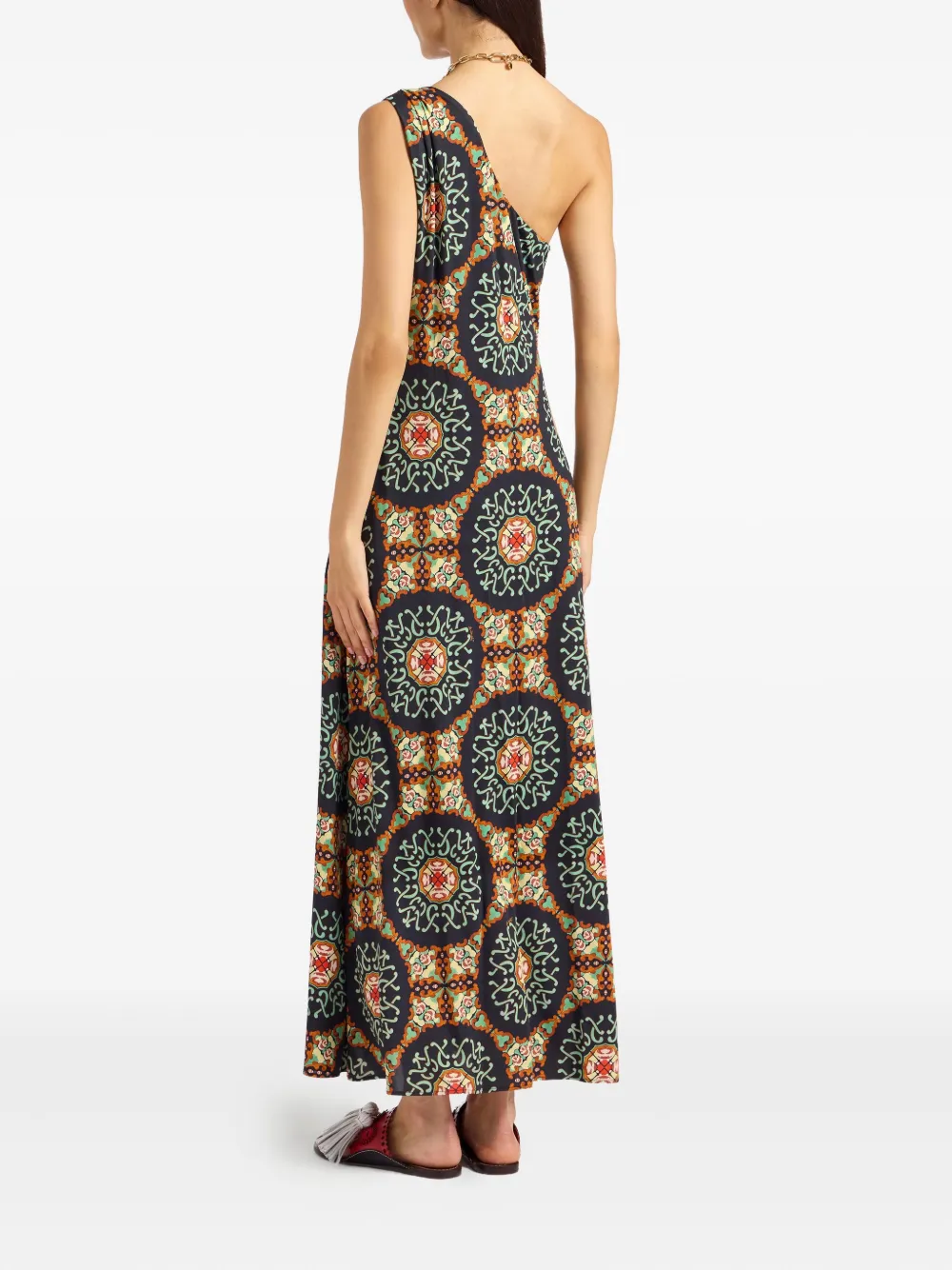 La DoubleJ Clingy Roy one-shoulder maxi dress Zwart
