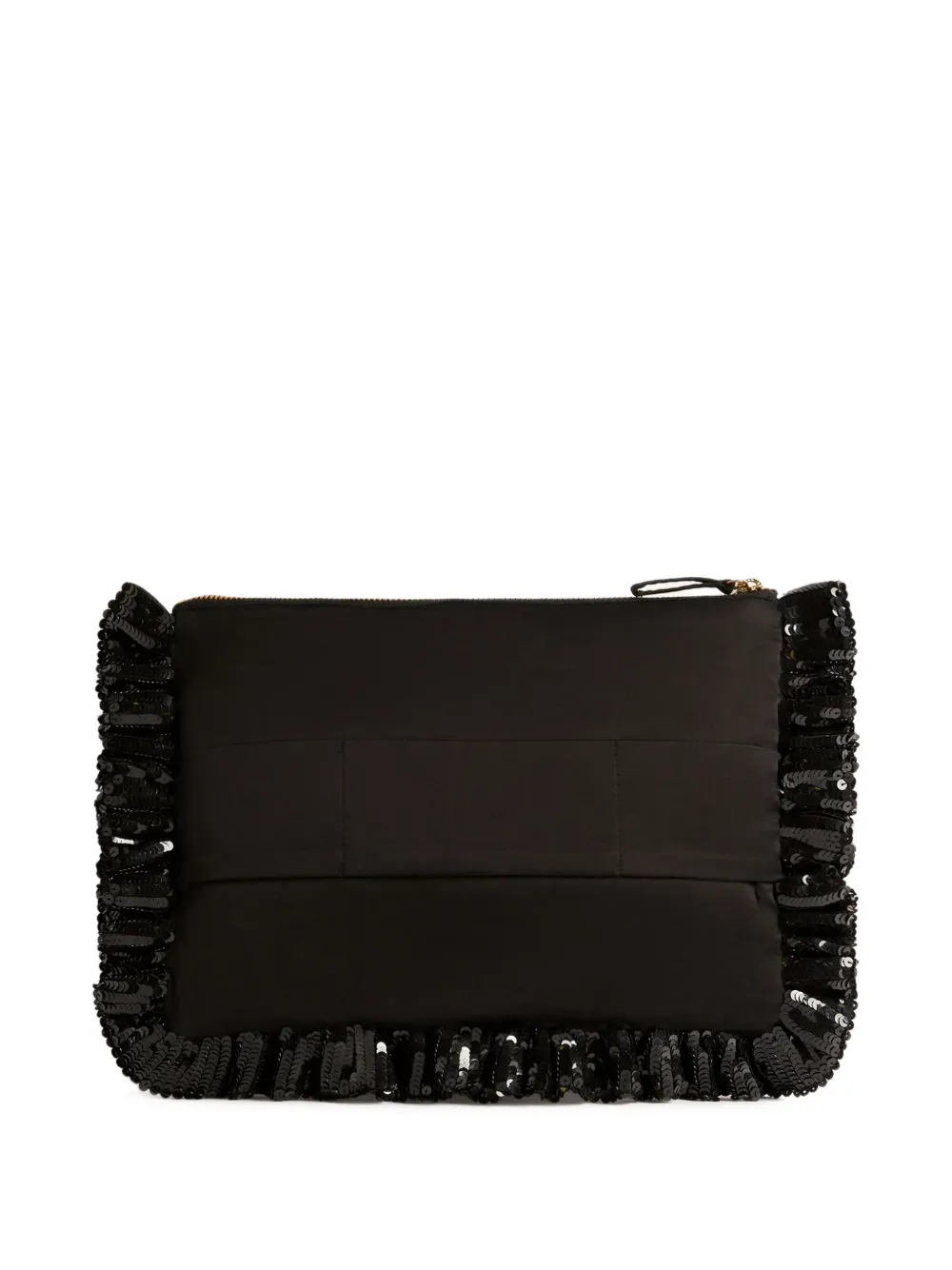 La DoubleJ Geborduurde clutch Zwart