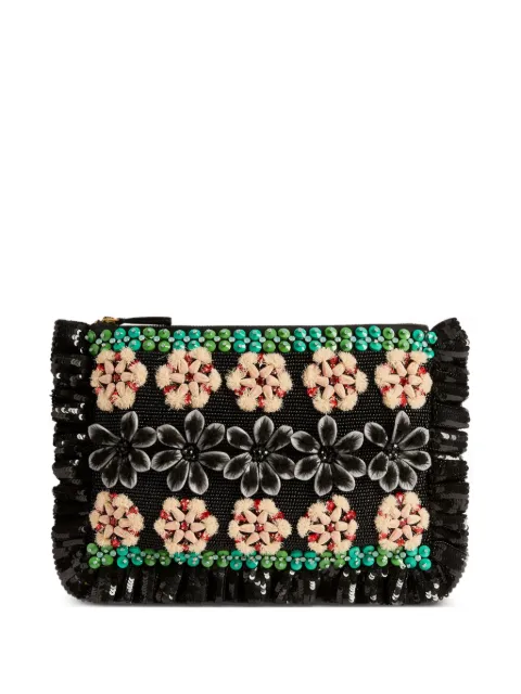 La DoubleJ embroidered clutch bag