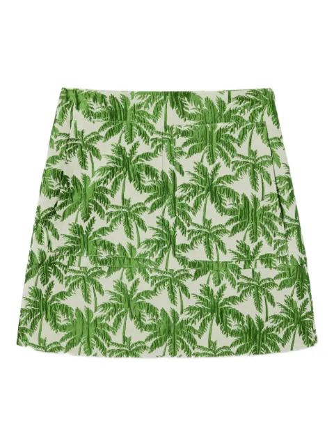 La DoubleJ falda corta con palmeras estampadas