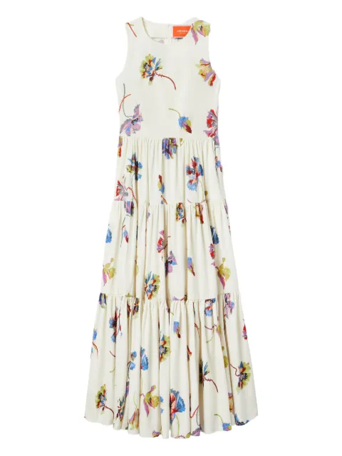 La DoubleJ Big sleeveless tiered floral dress