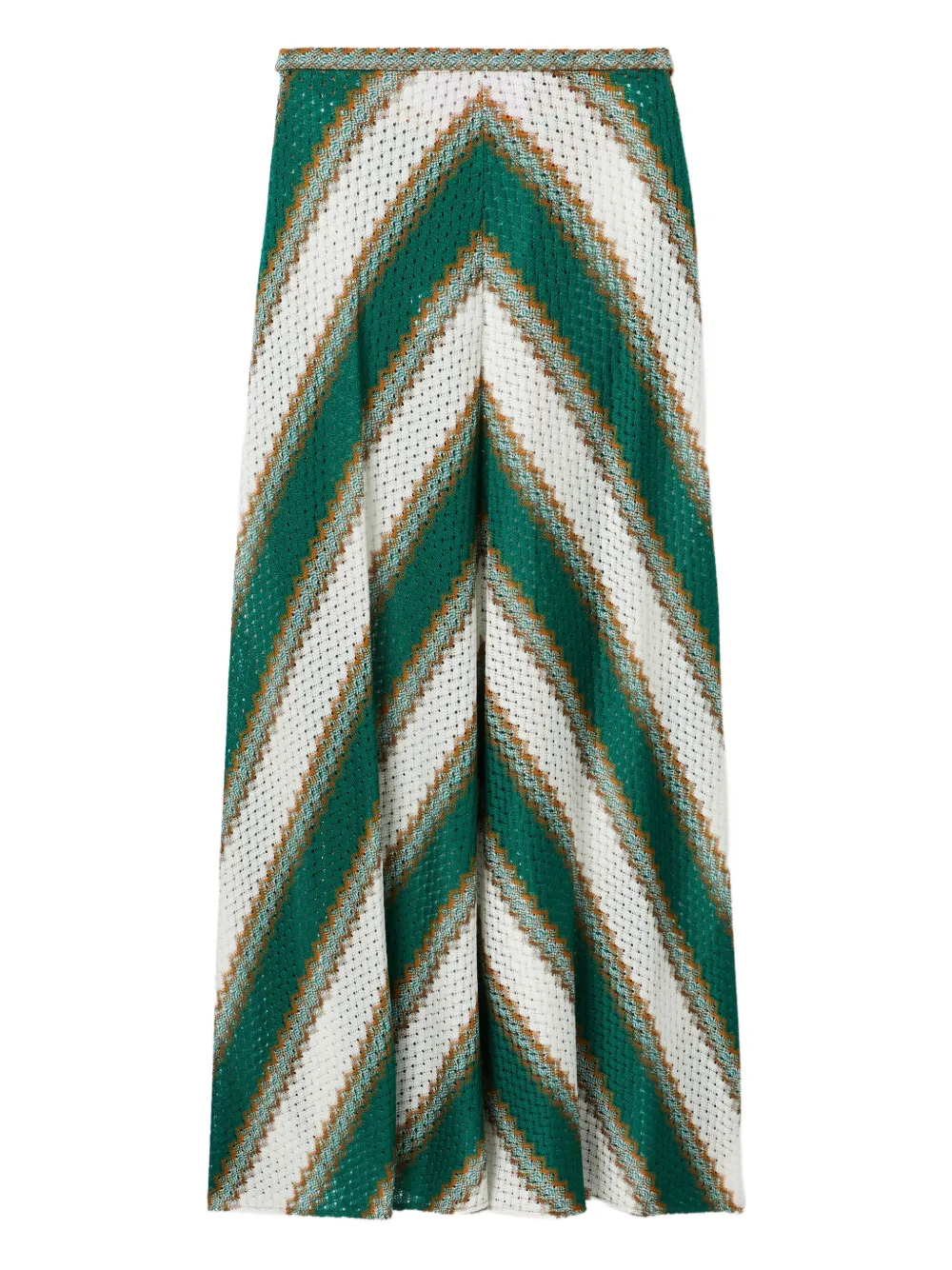 La DoubleJ diagonal-stripe maxi skirt Groen