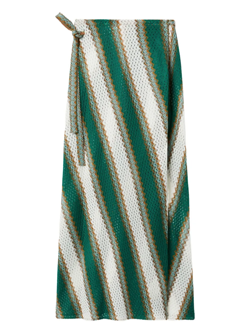 La Doublej Diagonal-stripe Maxi Skirt