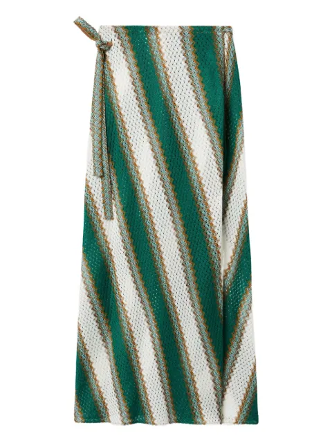 La DoubleJ diagonal-stripe maxi skirt