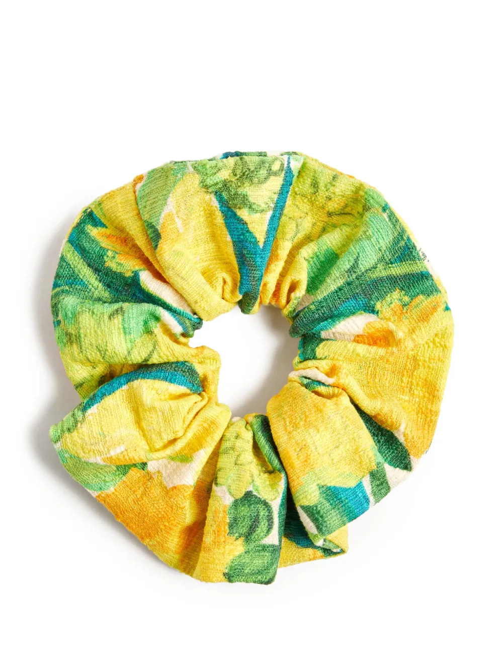 La DoubleJ Drie scrunchie's met print Geel