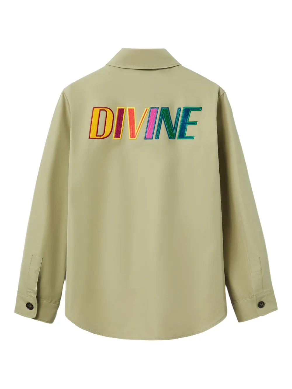 La DoubleJ embroidered cotton jacket Groen