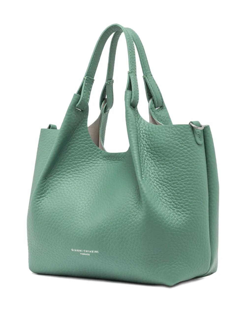 GIANNI CHIARINI Dua leren shopper Groen