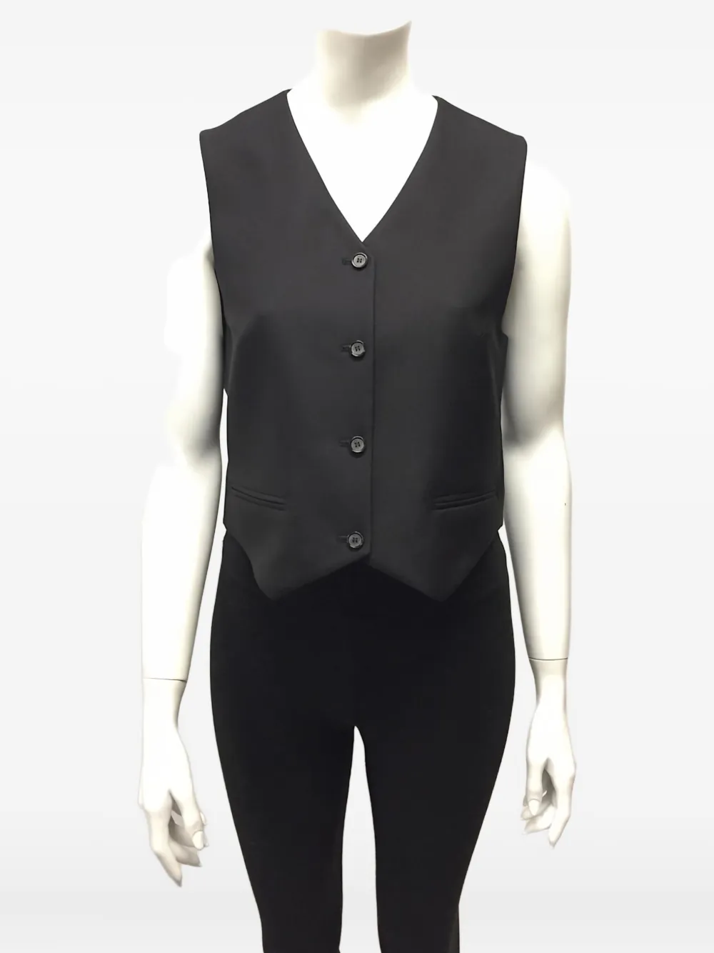 Magda Butrym Silk Gilet In Black