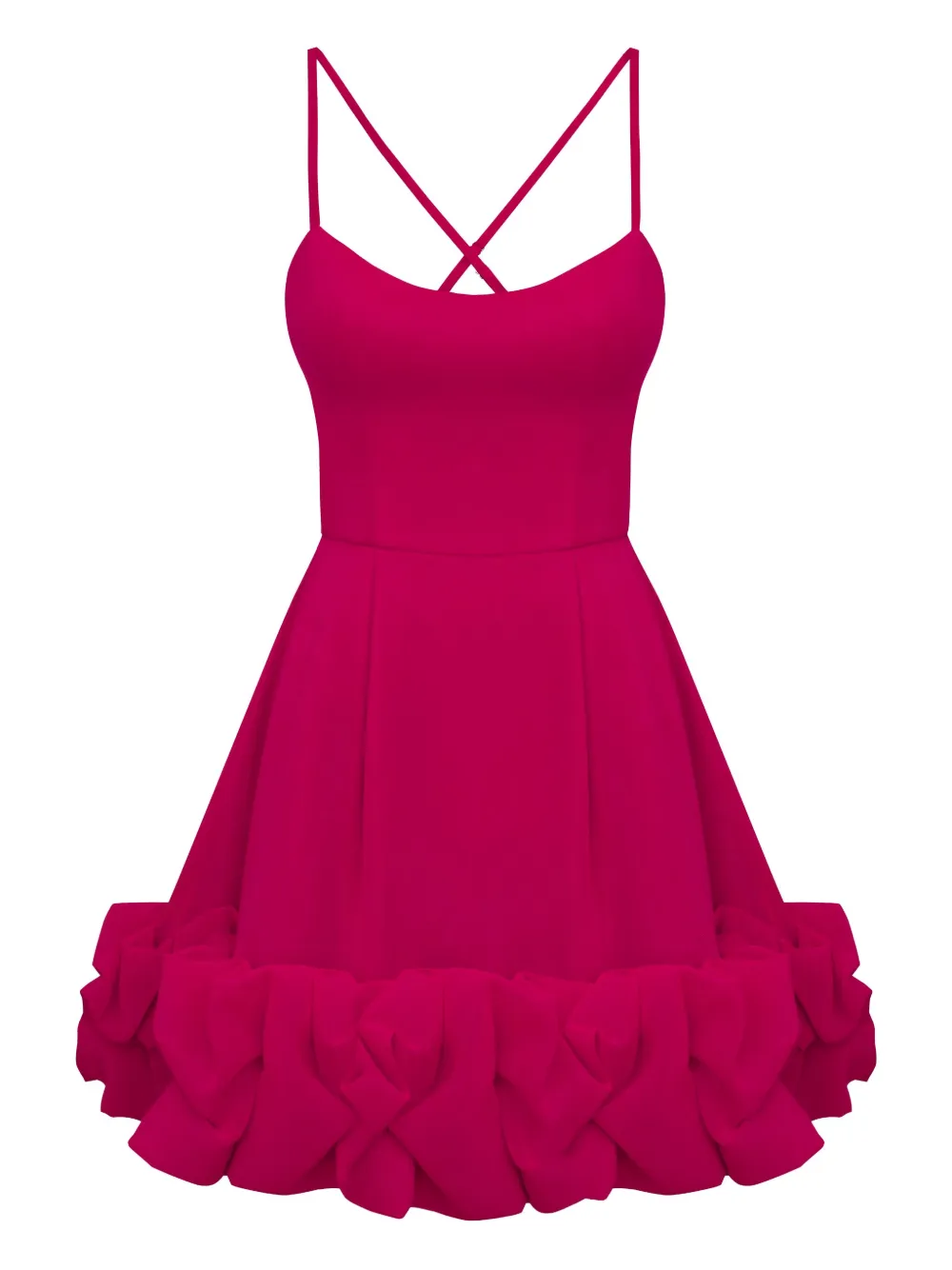 POST MERIDIEM robe-bustier courte à dos ouvert | rose | Image 1