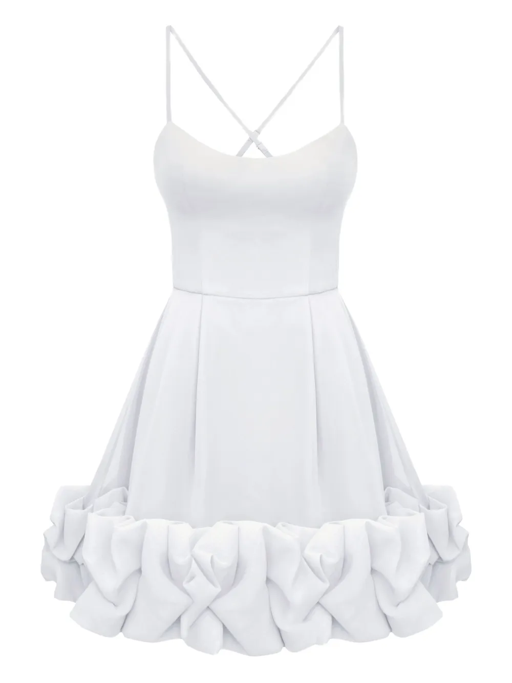 POST MERIDIEM robe-bustier courte à dos ouvert | blanc | Image 1