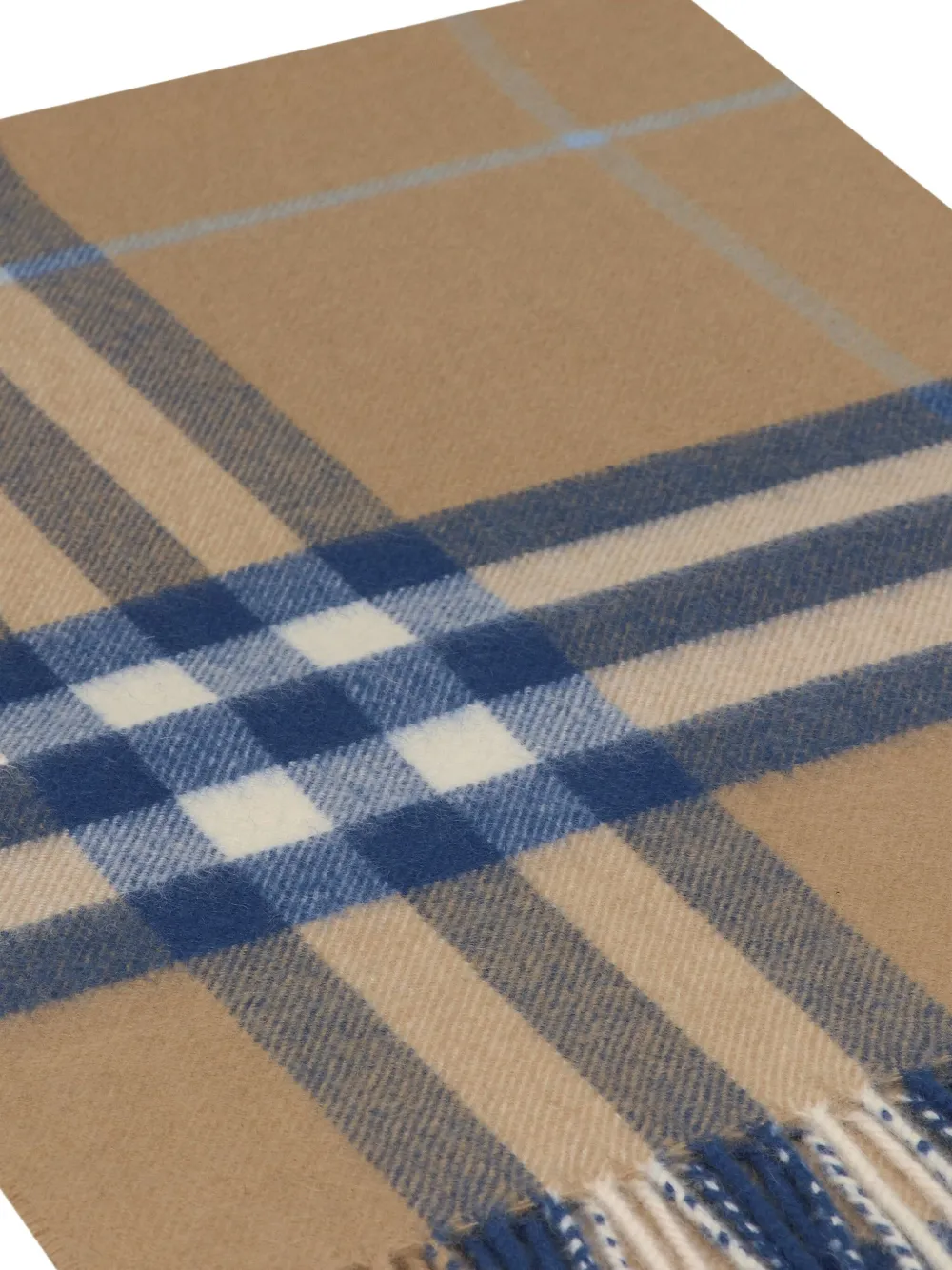 Burberry plaid fringed scarf - Beige