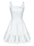 POST MERIDIEM ruffle-hem mini dress - White