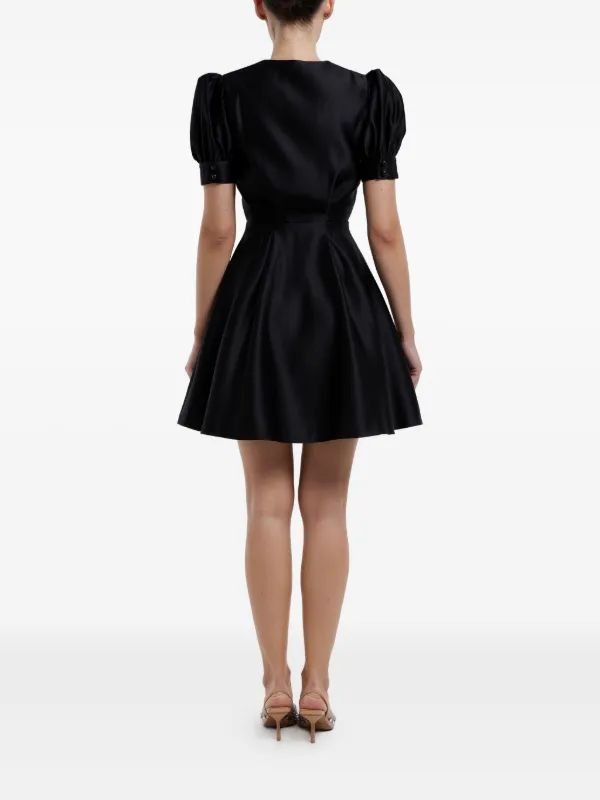 POST MERIDIEM Vestido Corto Con Botones Negro FARFETCH CO