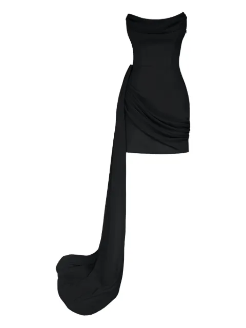 POST MERIDIEM corset chiffon-train mini dress