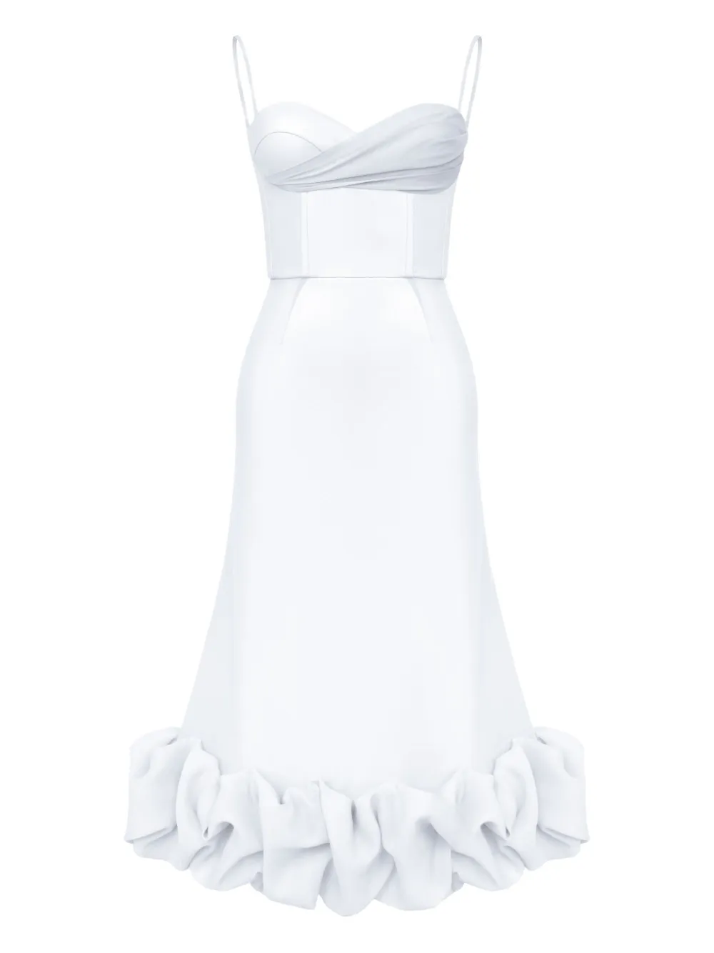 POST MERIDIEM robe-bustier à design drapé | blanc | Image 1