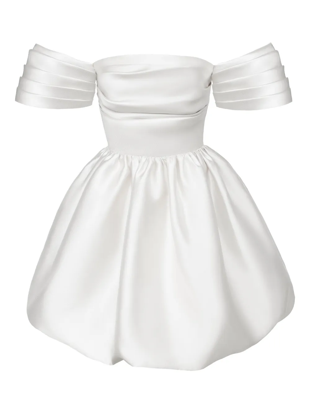 POST MERIDIEM robe courte à design drapé | blanc | Image 1