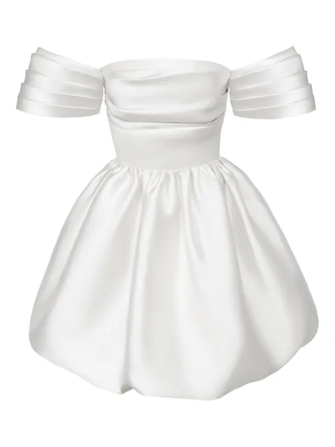 POST MERIDIEM draped-bodice duffy-skirt mini dress
