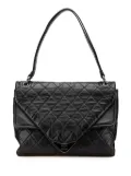 CHANEL Pre-Owned 2006-2008 Quilted Lambskin Padded Envelope Double Flap shoulder bag - Black