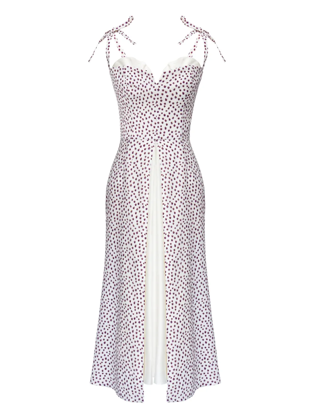 POST MERIDIEM Flowy Slit midi dress | White | Image 1
