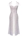POST MERIDIEM Flowy Slit midi dress - White