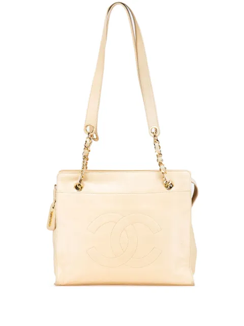CHANEL Pre-Owned 1996-1997 CC Lambskin Chain tote bag