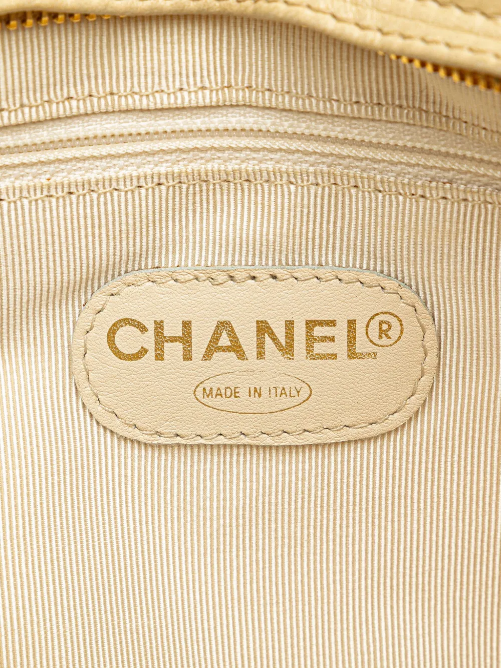 1996-1997 Cc Lambskin Chain Tote Bag