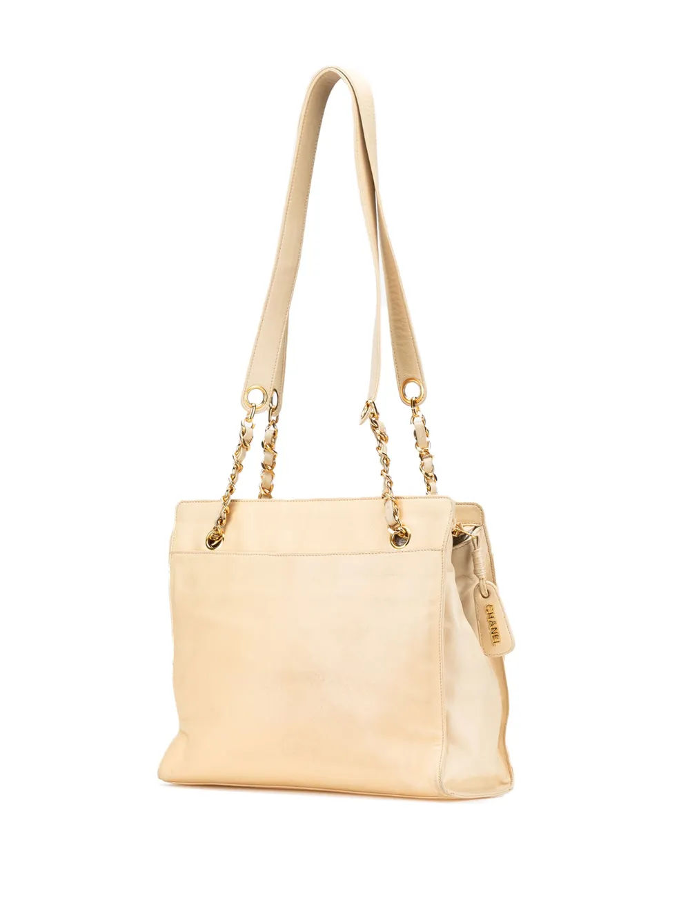 1996-1997 Cc Lambskin Chain Tote Bag