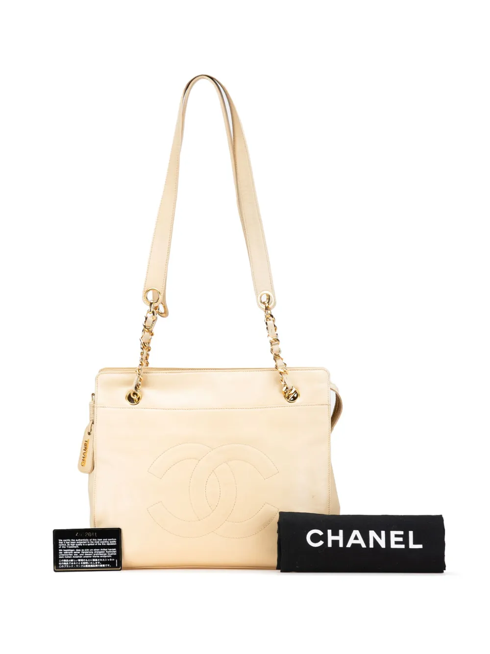 1996-1997 Cc Lambskin Chain Tote Bag