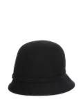 Sarah Chofakian Gold Leaf wool hat - Black