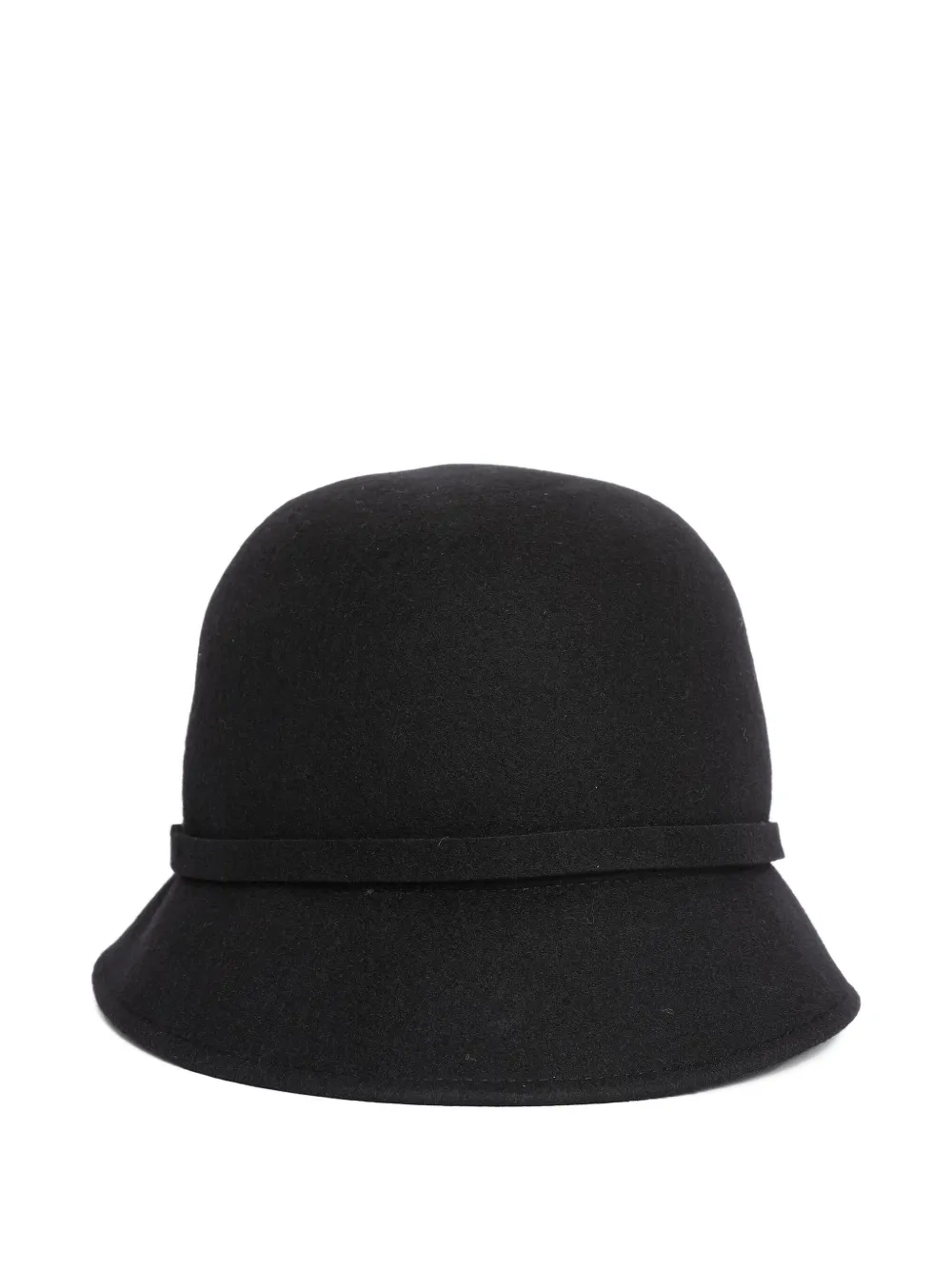 Sarah Chofakian Gold Leaf wool hat - Zwart