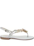 Emanuela Caruso crystal-embellished sandals - White