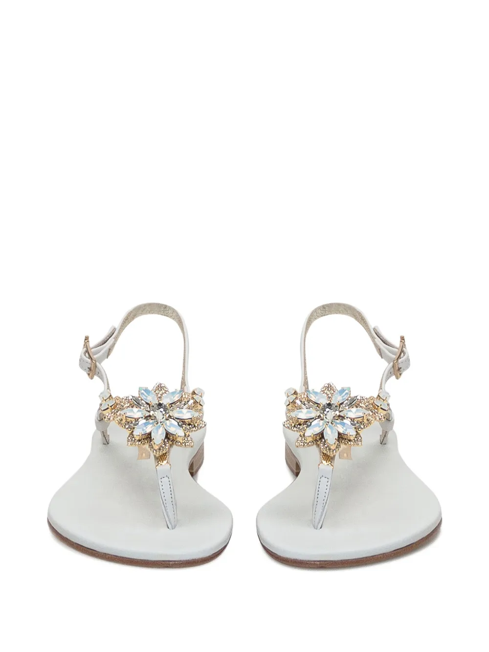 Emanuela Caruso crystal-embellished sandals - Wit