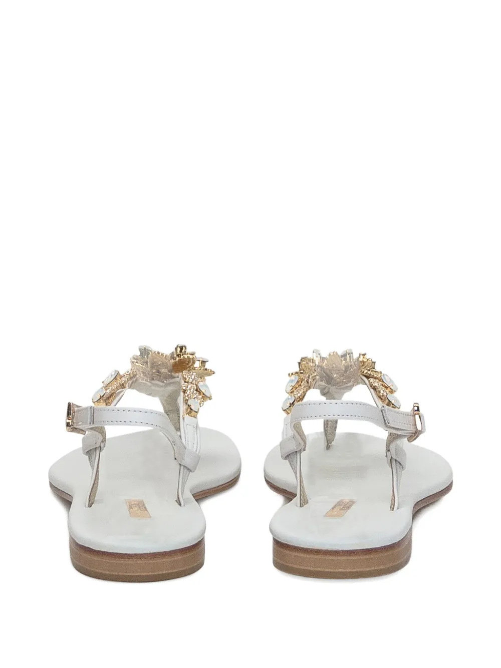 Emanuela Caruso crystal-embellished sandals Wit