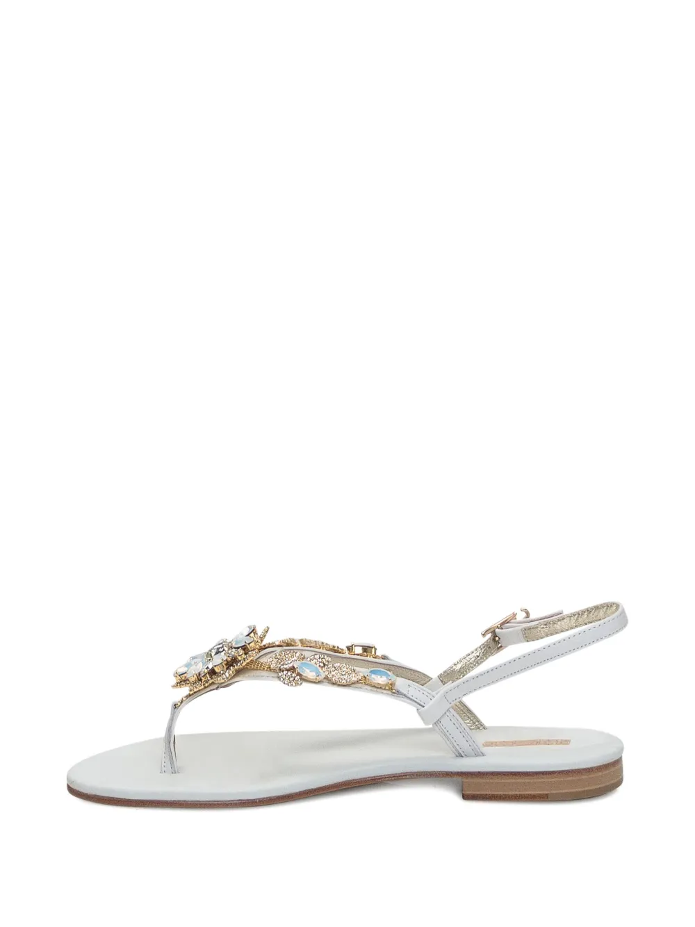 Emanuela Caruso crystal-embellished sandals Wit