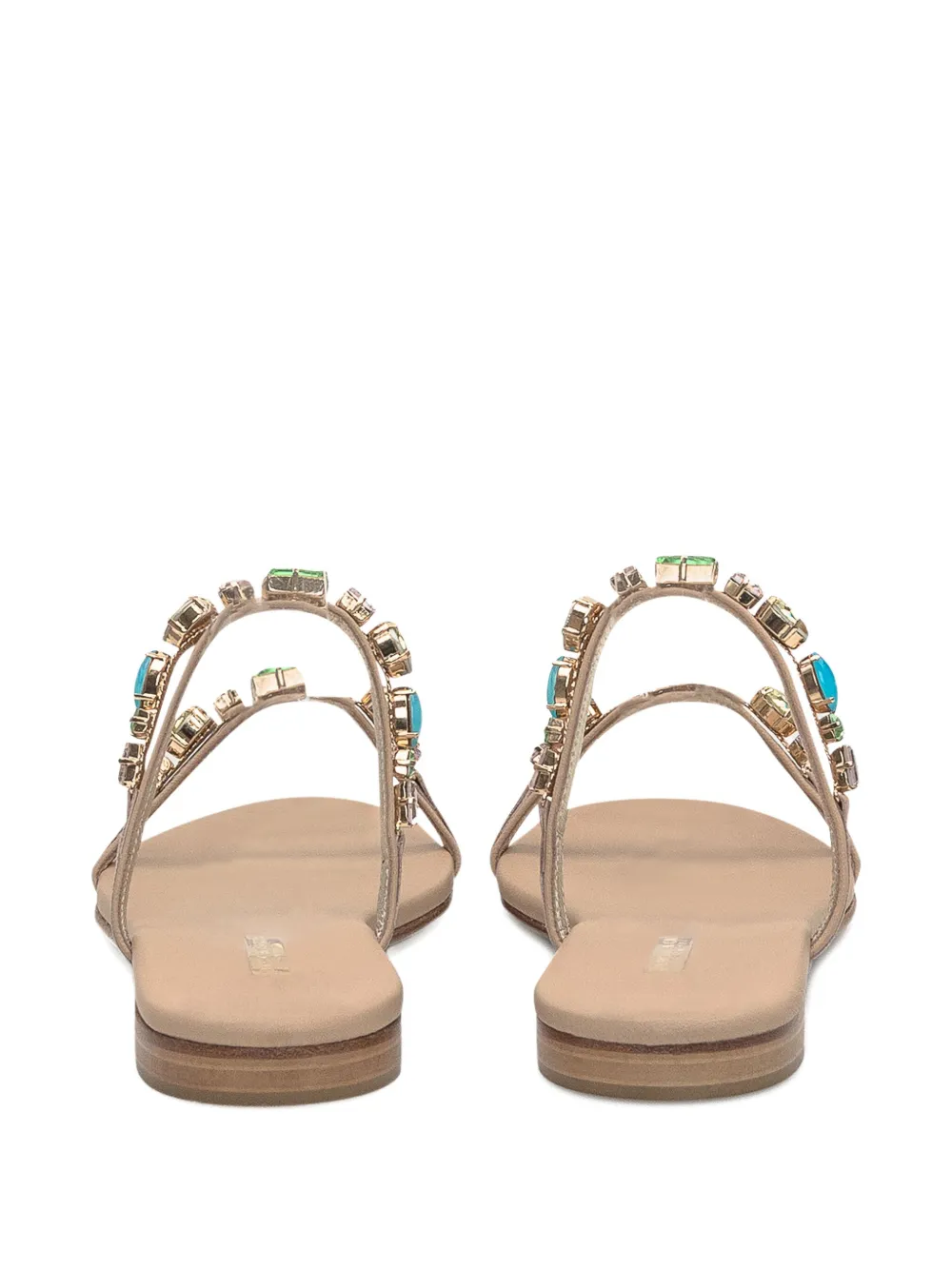 Emanuela Caruso crystal-embellished sandals Neutrals