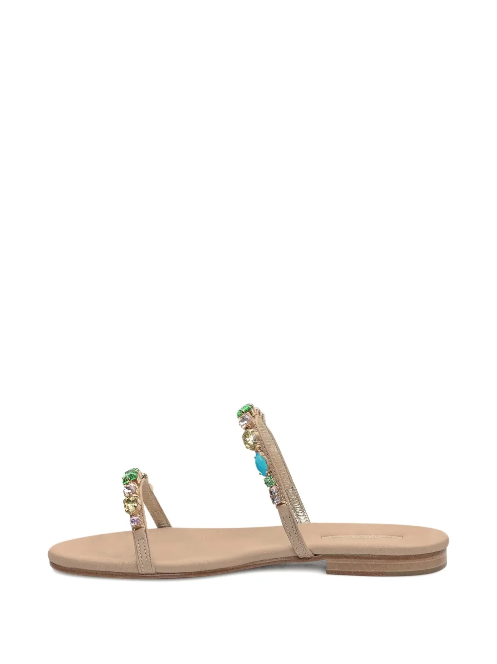Emanuela Caruso crystal-embellished sandals Neutrals