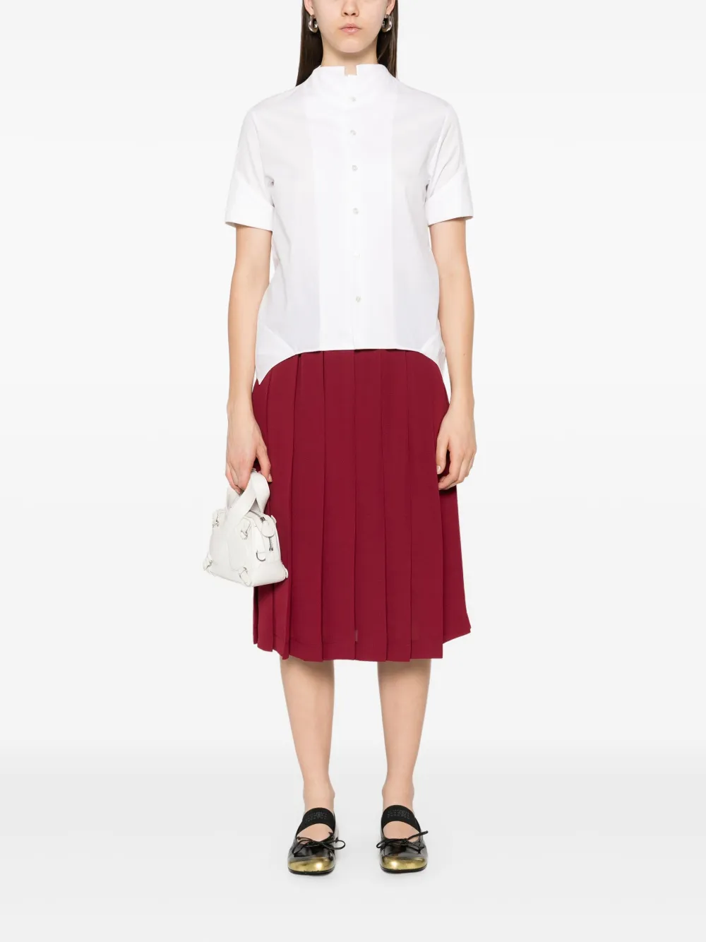 Noir Kei Ninomiya Katoenen shirt - Wit