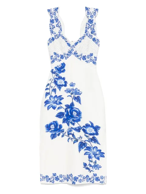 FARM Rio vestido midi con estampado Floral Cascade