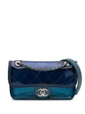 CHANEL Pre-Owned 2018-2019 Small PVC and Lambskin Coco Splash Flap shoulder bag - Blue