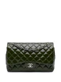 CHANEL Pre-Owned 2011 Jumbo Classic Patent Double Flap shoulder bag - Green