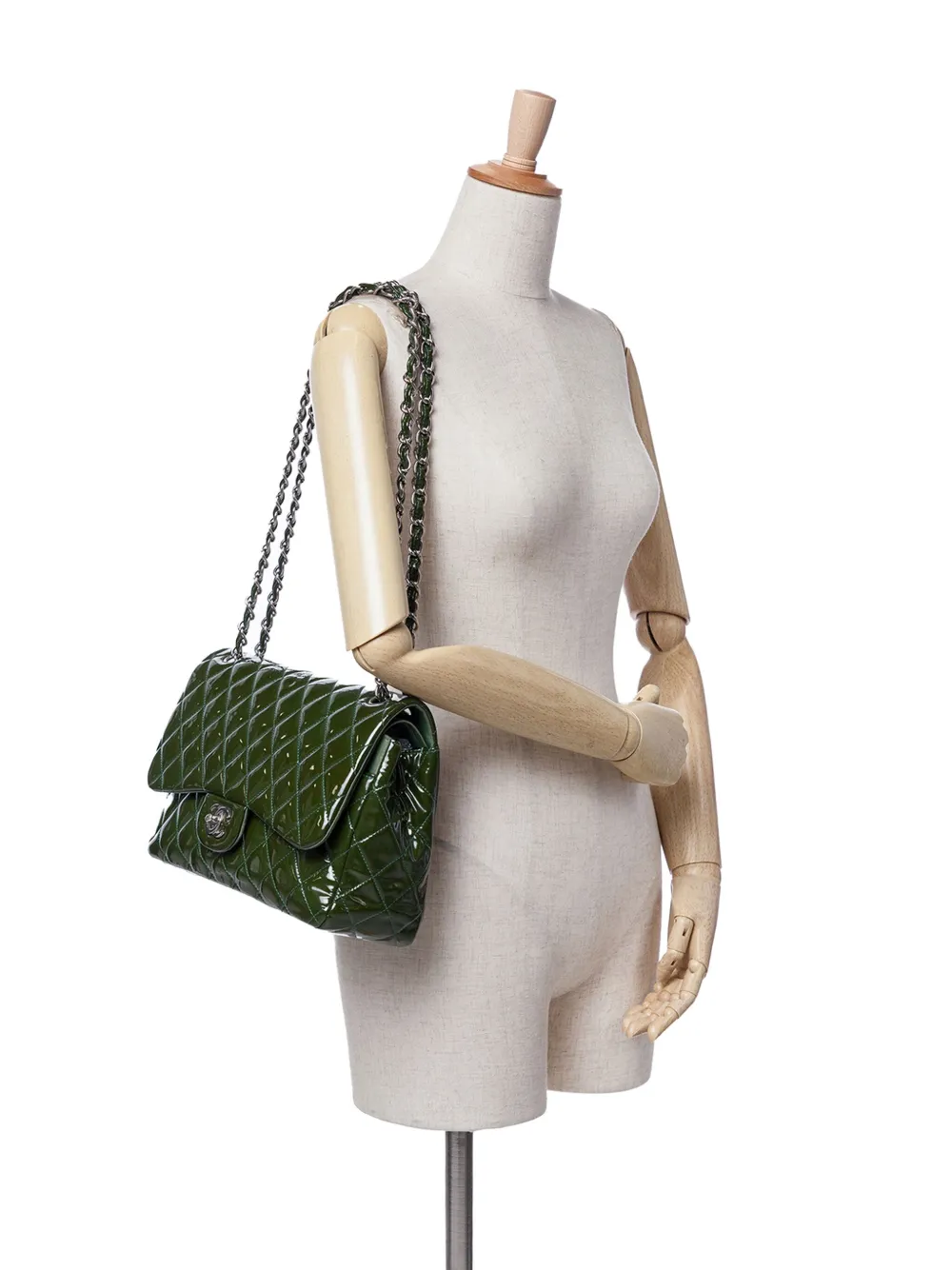 CHANEL Pre-Owned 2011 Jumbo Classic Patent Double Flap shoulder bag | Pre-Owned | Image 2