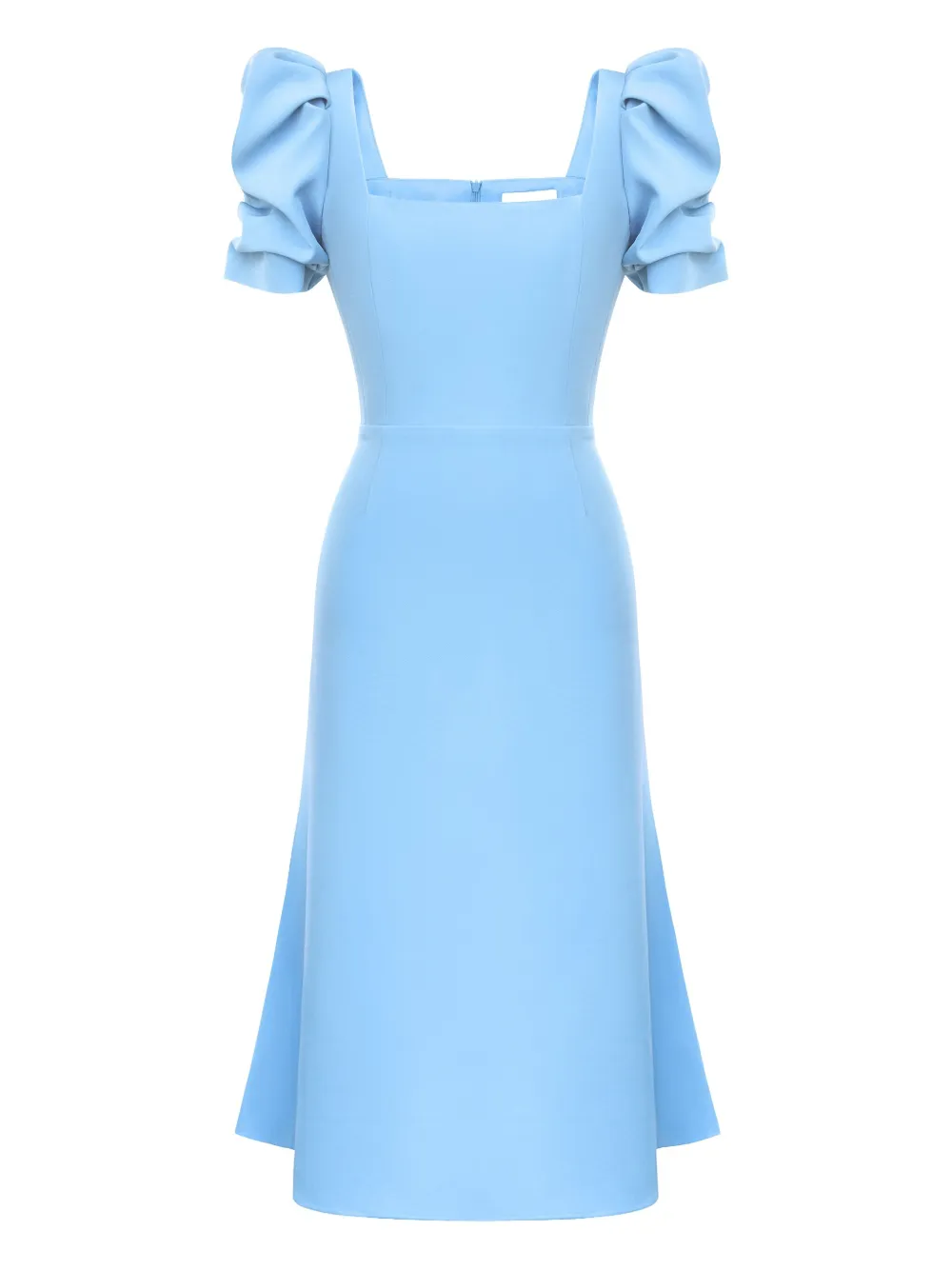 POST MERIDIEM robe mi-longue à col carré | bleu | Image 1