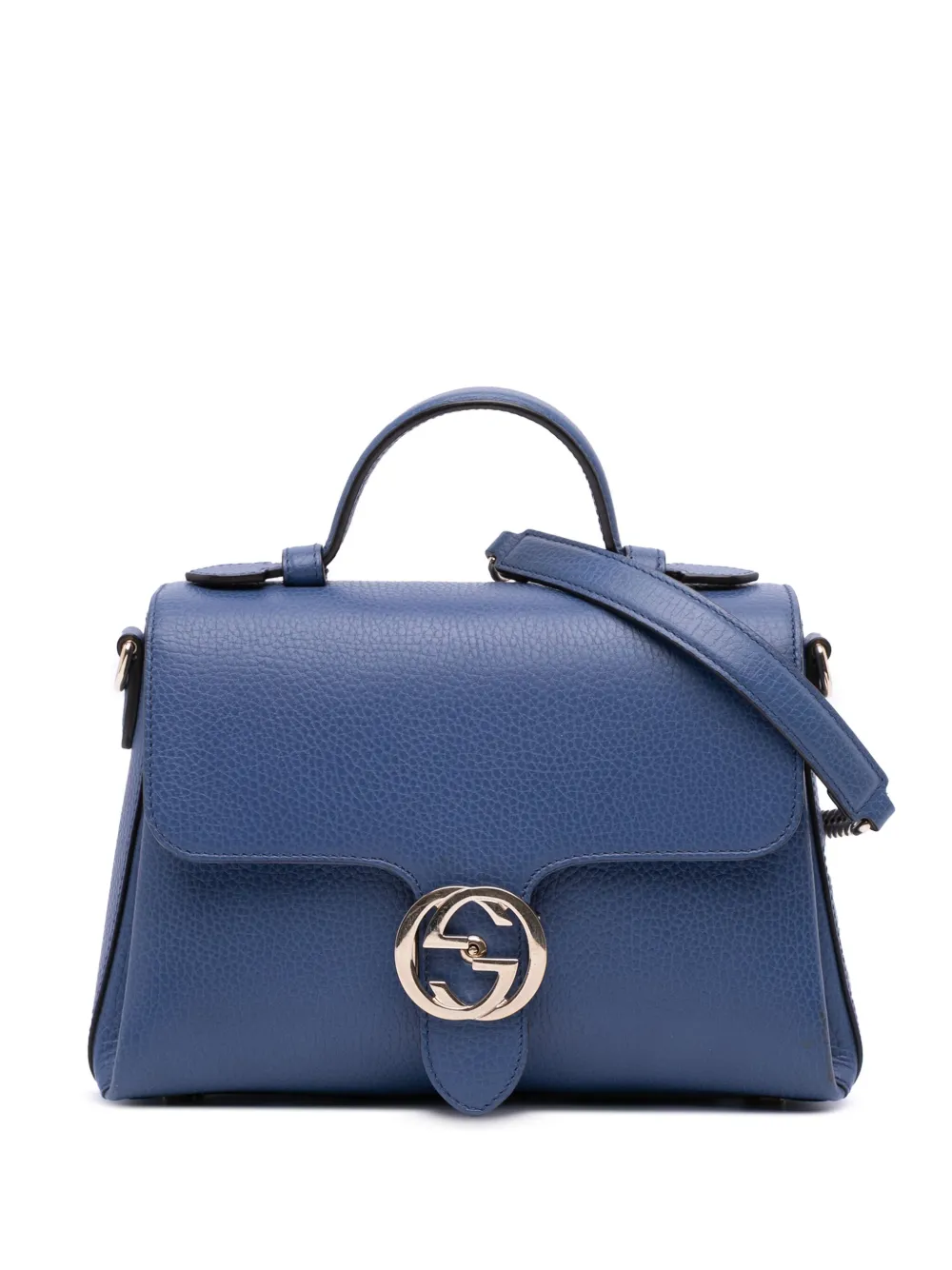 Pre-owned Gucci 2016-2024 Small Dollar Calf Interlocking G Satchel