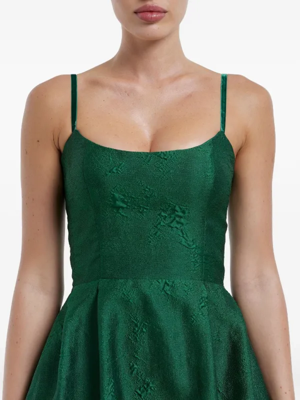 slim fit dress slacks Deep Green Long Flowy Prom Dress With Lace Bustier And Corset Back main image 0