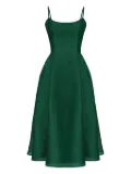 POST MERIDIEM jacquard corset-bustier midi dress - Green