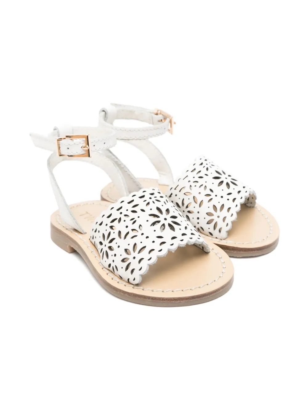 TWINSET Kids perforated sandals White