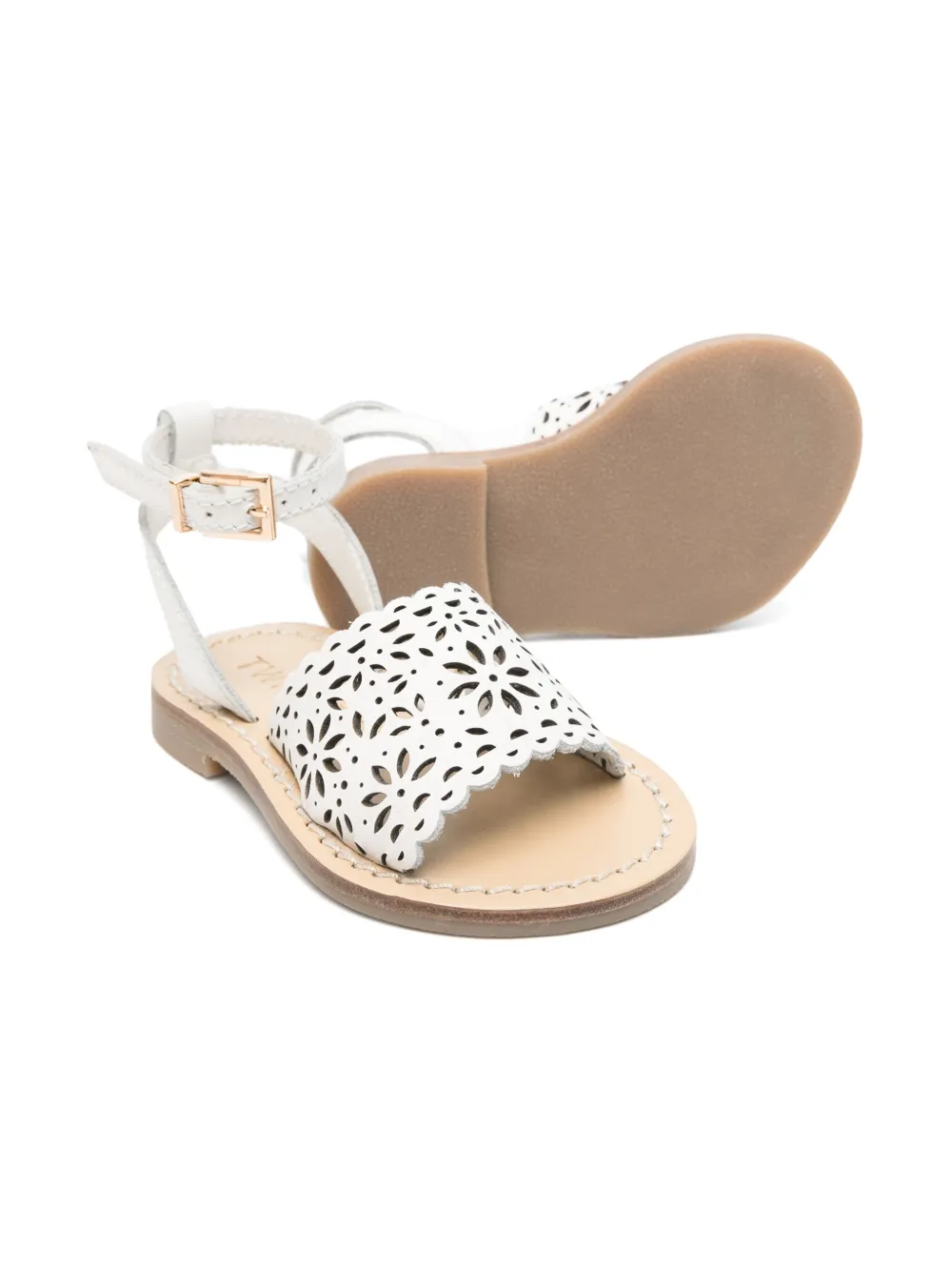TWINSET Kids perforated sandals White