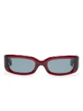Second/Layer rectangle-frame sunglasses - Red