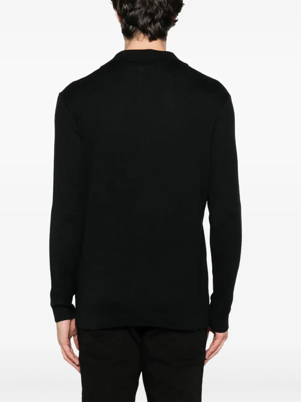 Second / Layer Black V-neck Knitted Cardigan