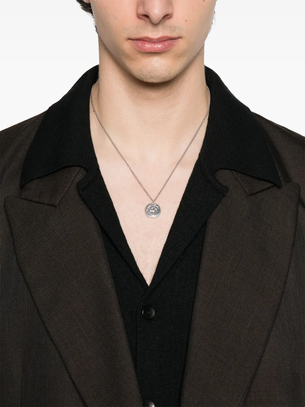 Second / Layer Black V-neck Knitted Cardigan